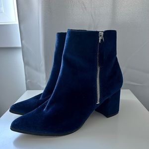 Steve Madden Blue Velvet Boots